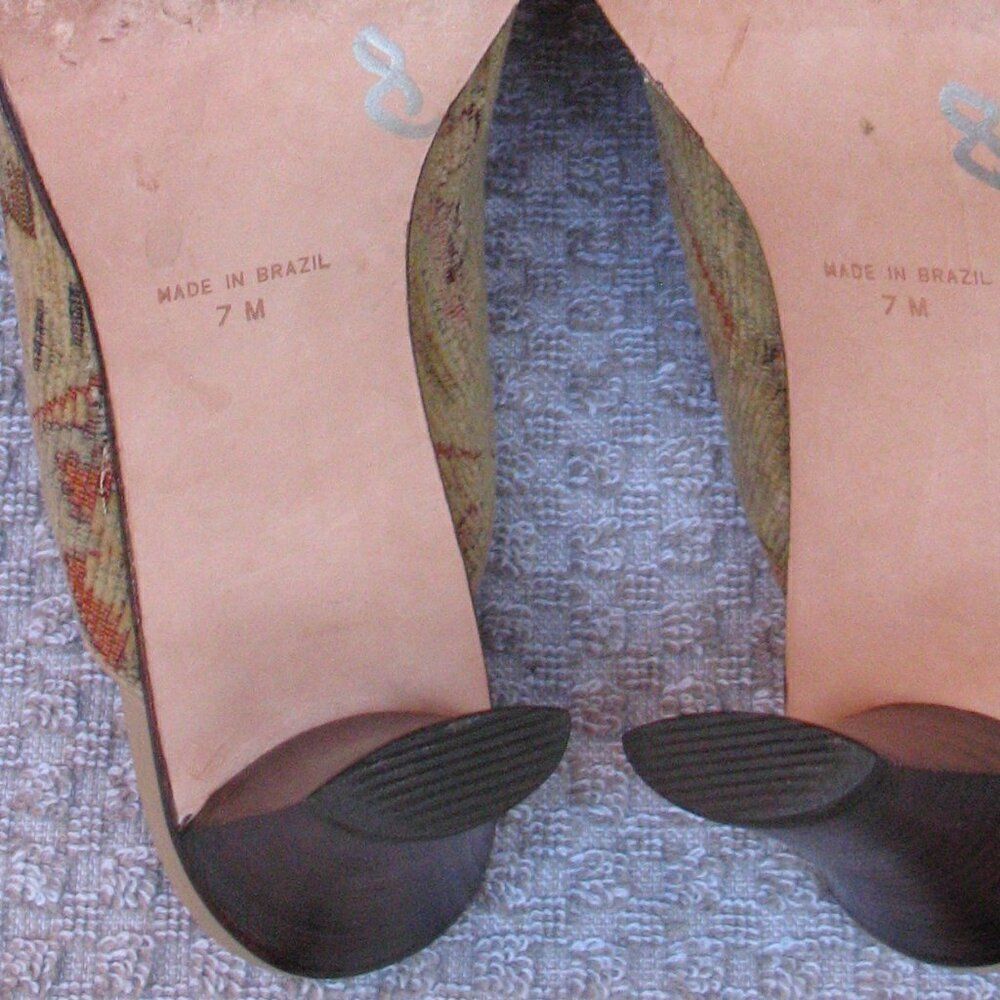 Matisse Tapestry Heeled Mules Shoes - Picture 8 of 8